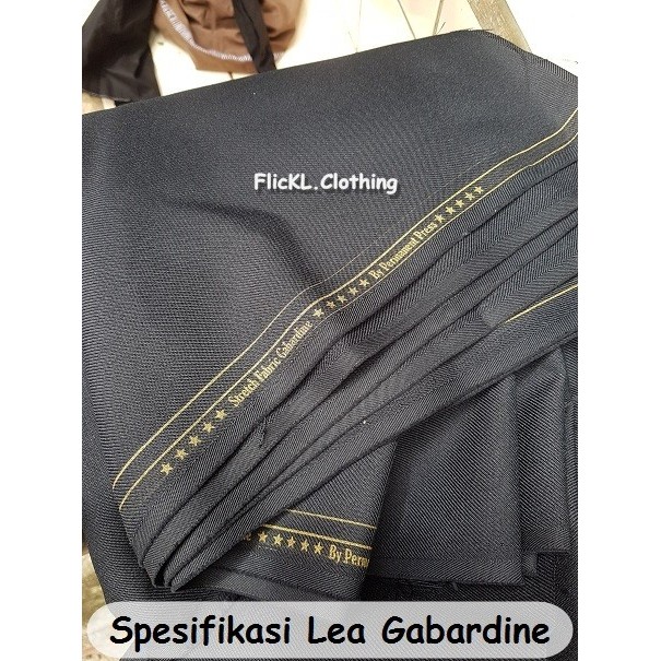 ✨BISA COD✨ -Bahan Kain Jeans Denim Lea Gabardine Permanent Press Celana Formal - Cokelat, 0.5Meter /