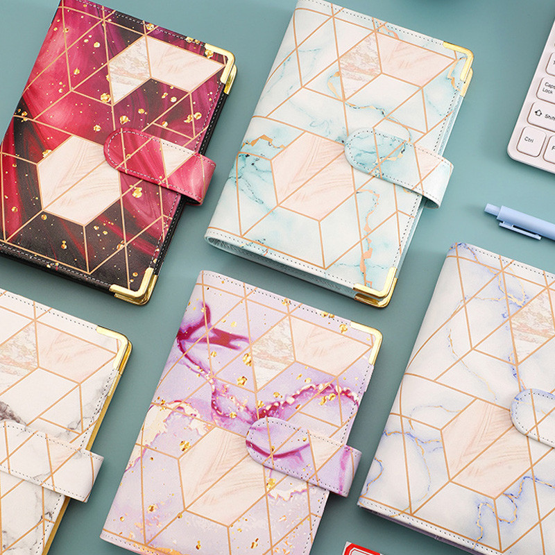 

A6 Marble Colorful Money Budget Planner Binder Zipper EnvelopesCash Envelopes for Budgeting Money Organizer for Budget Binder