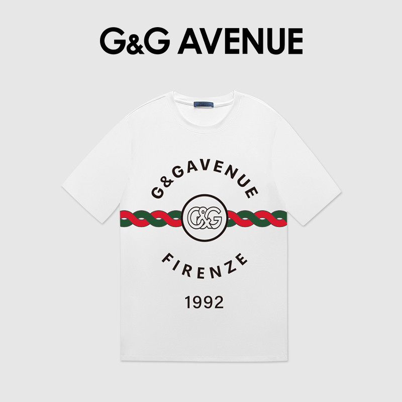 T-Shirt KAOS GUCCI Warna Hitam, Cocok untuk Semua dengan Atasan Putih dan Kerah Bulat yang Trendy