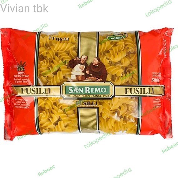 

vv PASTA FUSILLI SAN REMO 500gr