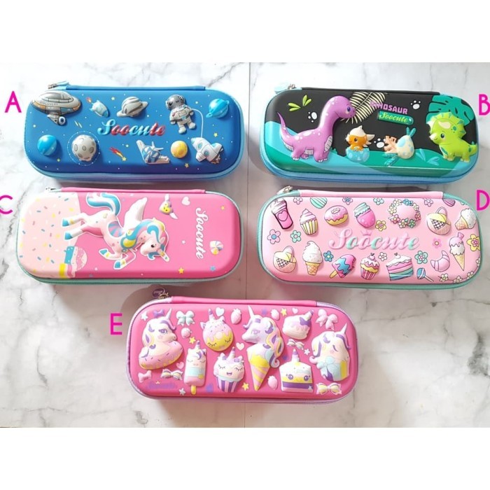 

[Promo] Tempat kotak pensil kostak hardcase gambar timbul model SMIGGLE