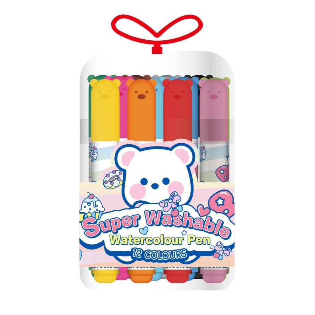 

Watercolour Pen M&G Super Washable 12 Warna Tip 7mm #ACP901GR - SHAGB