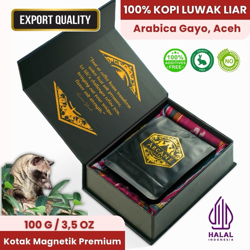 

Kopi Luwak Liar BARU ! EXPORT QUALITY | 100% ASLI / Wild Civet Coffee | Gayo Arabica | ARCANE ISLAND