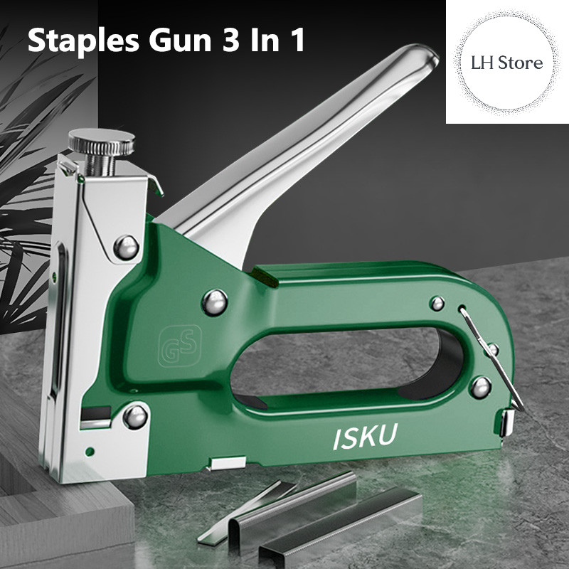 

Staples Tembak 3 In 1 Tacker Stapler Staples Perekat Powerfull Streples Tembak - LHS