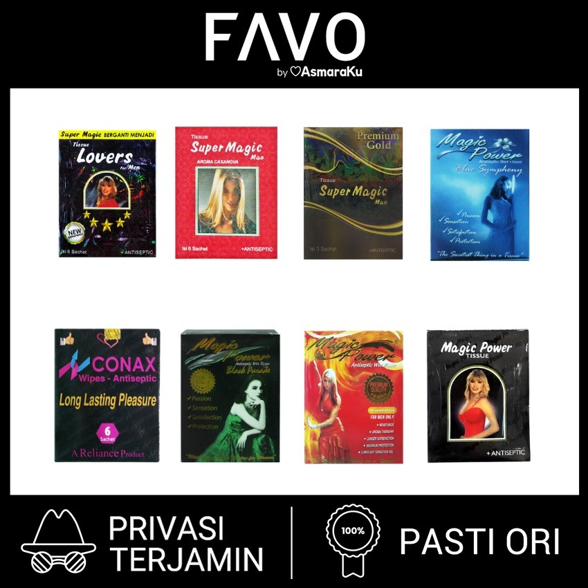 Tisu Magic - Tissue Magic Man Original / Aroma Casanova / Premium Gold / Sutra / Magic Power Crimson