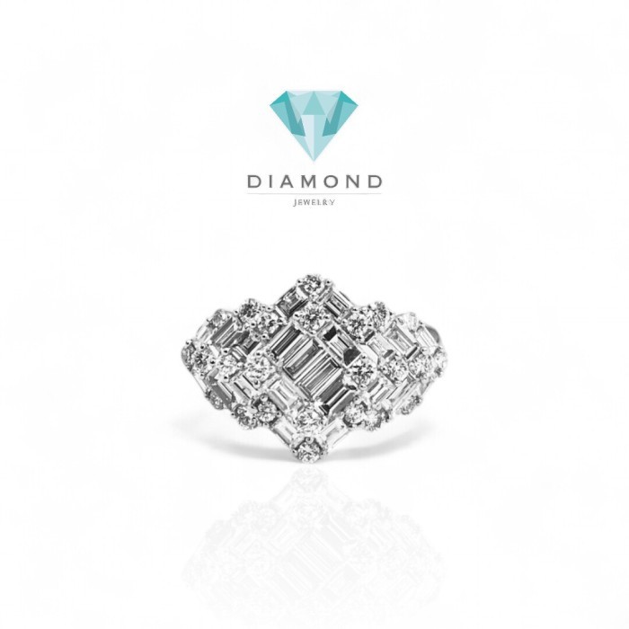 Baguette Diamond Ring/Cincin Berlian Baguette 18K