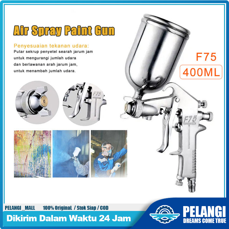 Sped Cet Meiji F75 Alat Semprotan Semprotan Cat Spraygun 400ml 750ml IWT SAGOLA ORIGINAL