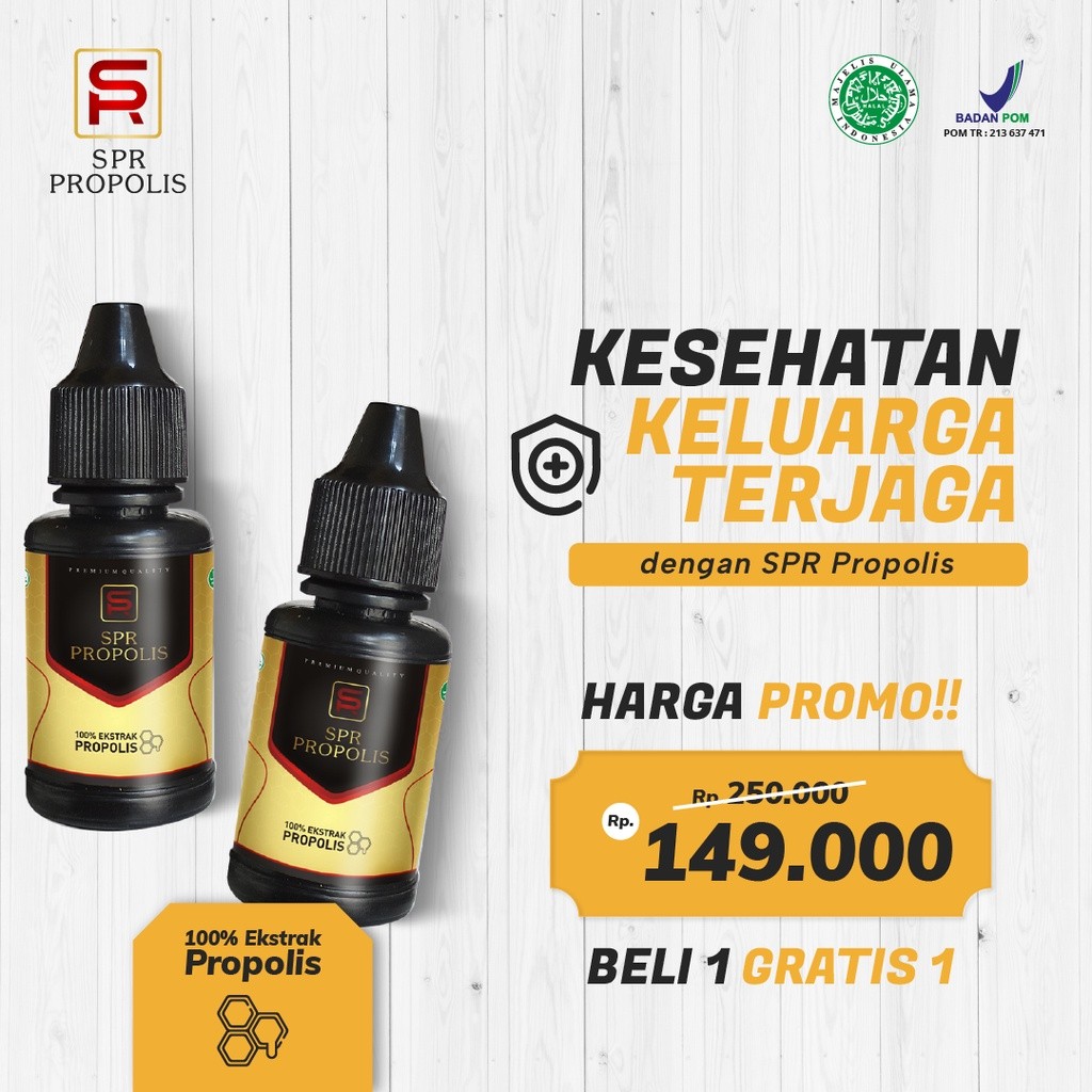 [BELI 1 GRATIS 1 isi Perpcs 15ML] SPR Propolis Original Herbal alami BPOM