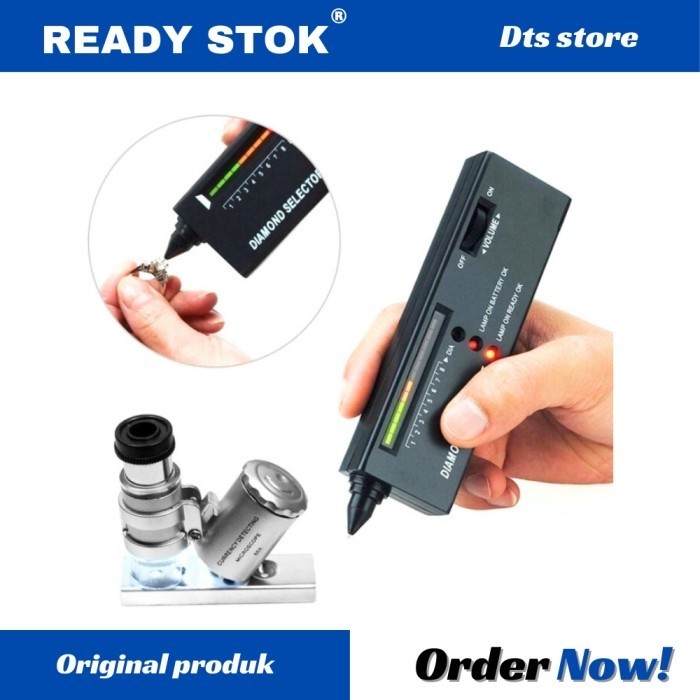 PAKET Diamond Tester II & Loupe 60x Zoom Selector 2 Berlian Permata