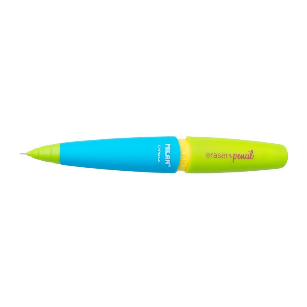 

[BMS Tangerang] Milan Mechanical Pencil Pensil Mekanik Dengan Penghapus 0,7mm edisi Capsule Warna Hijau Biru 1850219 Green Blue Mix