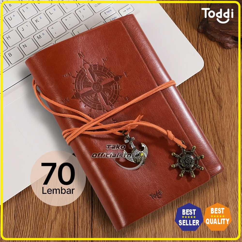 

Toddi Buku Catatan Binder Kulit Notebook Retro Pirate Compass - ZB045