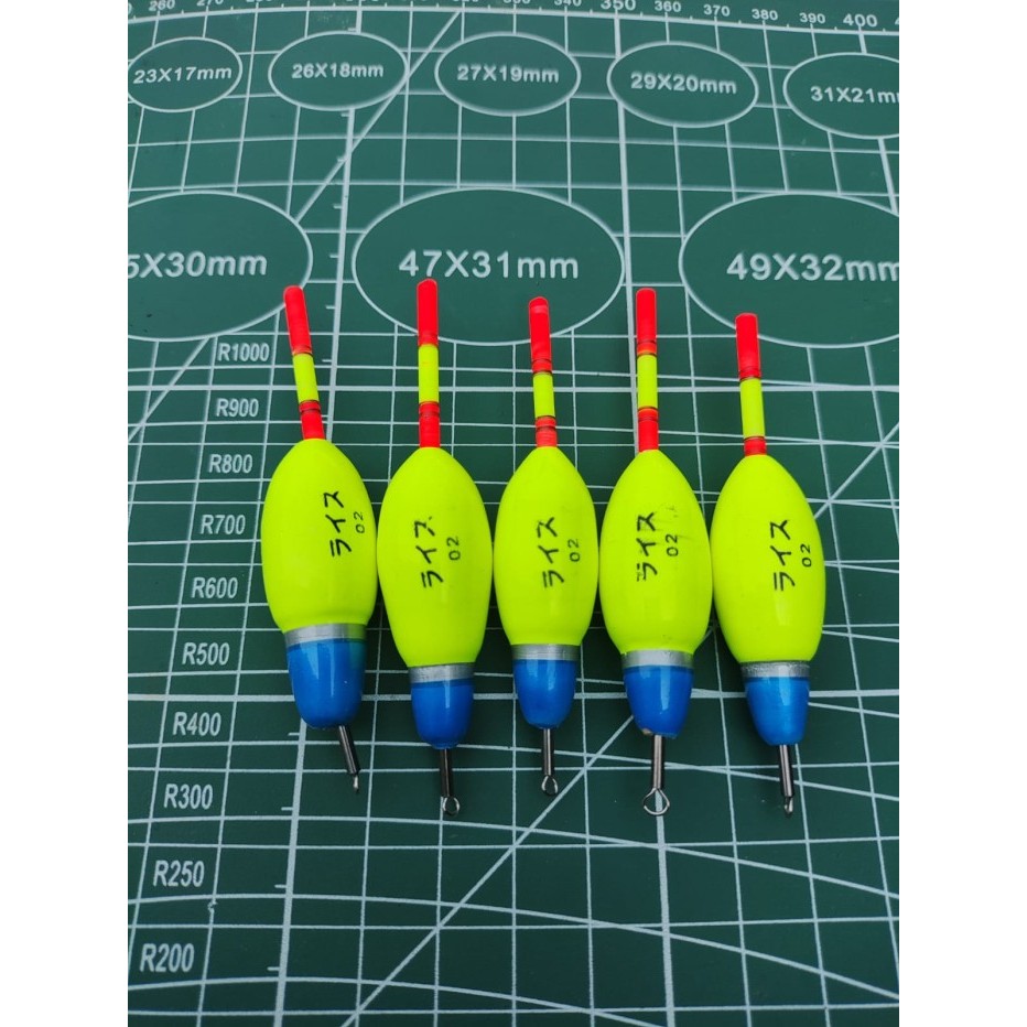 Pelampung Pancing Kumbul Pancing Bentuk Telur Klem Starlet Warna Hijau