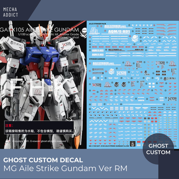 Water Slide Decal MG Aile Strike Gundam Ver RM by Ghost Decal