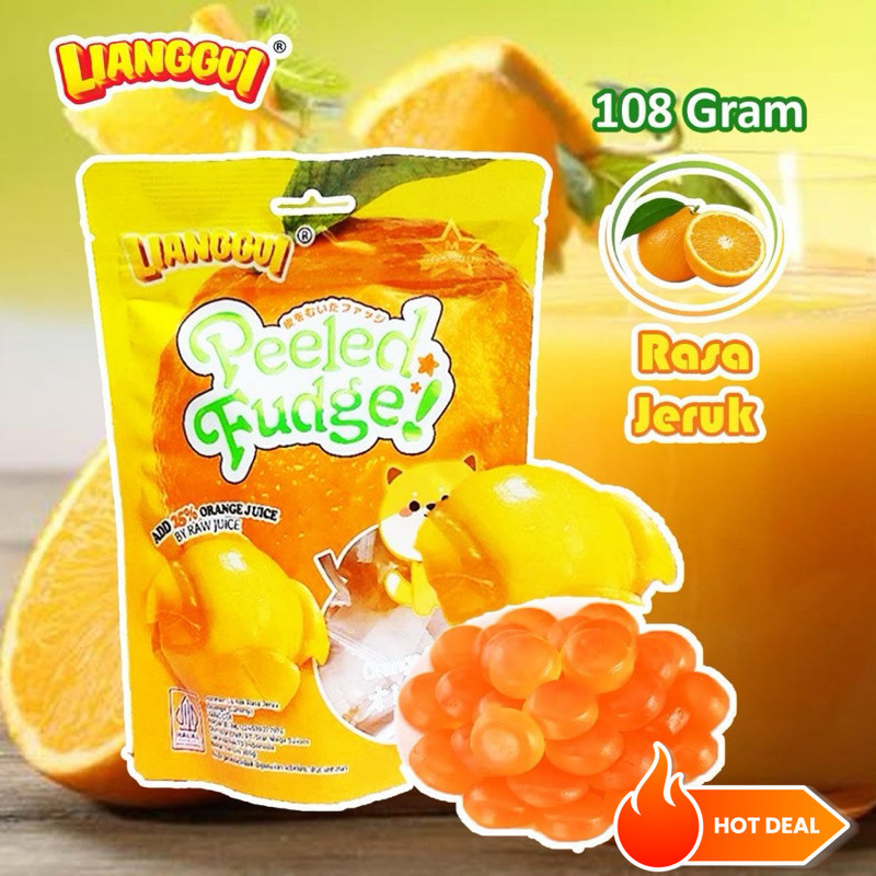 

[Hampers/Gift] [HALAL]Lianggui Strawbery Mangga Corn Permen Buah Jelly Kupas Permen Rasa Peeled Fudge 108g Permen Lunak Rasa Jeruk Buah Permen Lunak Viral Aneka Rasa Buah (Halal) Permen Lunak Rasa Mangga