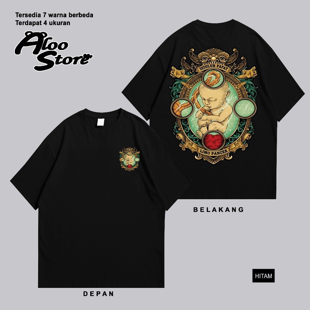 Kaos Jawa Sedulur Papat Kalimo Pancer Baju Budaya Jawa Bali