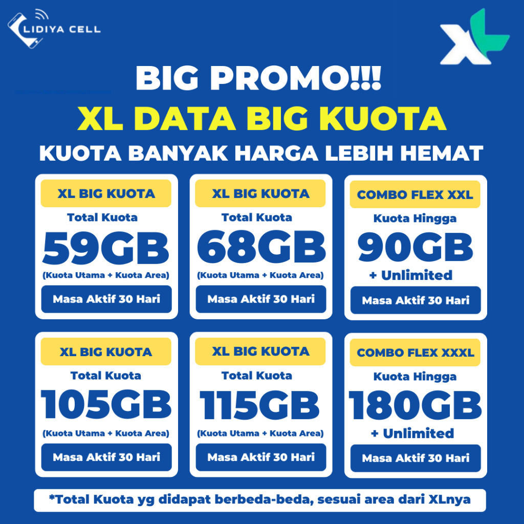 BIG PROMO PAKET DATA XL BIG KUOTA SUPER MURAH PROSES CEPAT