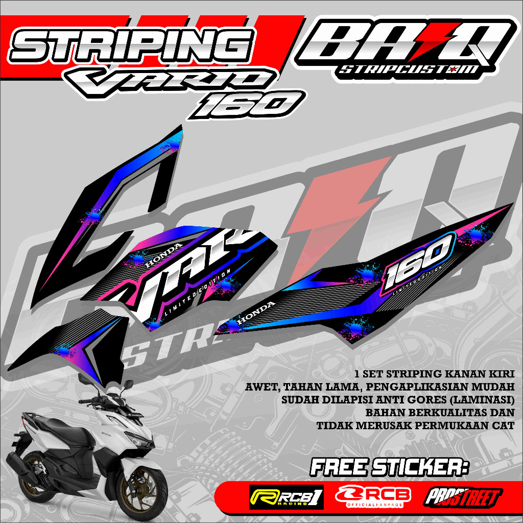 STICKER STRIPING VARIO 160 - STRIPING VARIO 160