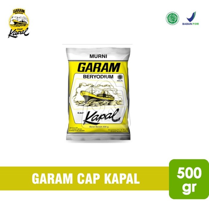 

cocoonrebirth Garam Cap Kapal Beryodium / Garam Dapur (500 gr)