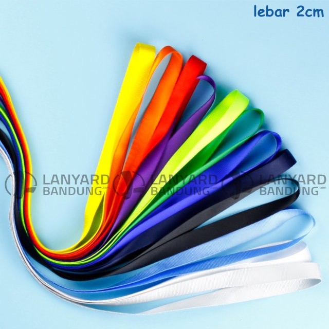 

HJK TALI LANYARD STOPER 2cm / Tali LANYARD lebar 2 cm polyster STOPPER ID Card Name Tag gantungan