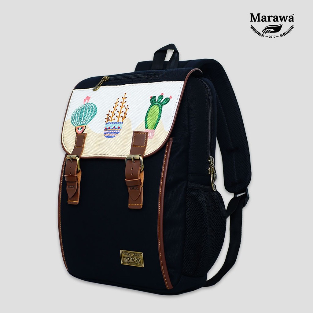 MARAWA Kanke - Graen Backpack Tas Ransel Laptop Hitam