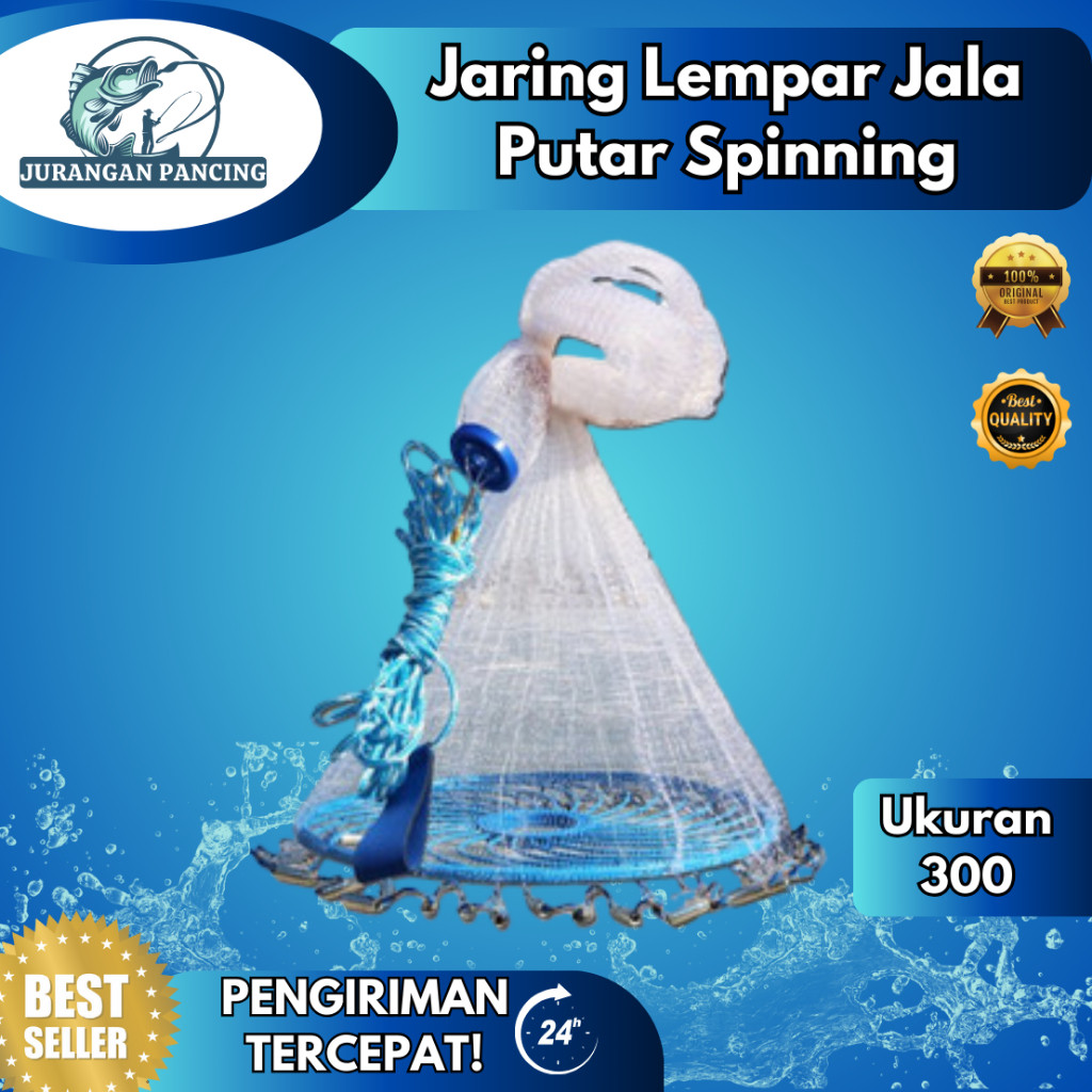 jala putar jala lempar bahan nilon / JARING LEMPAR JALA PUTAR SPINNING FISHING