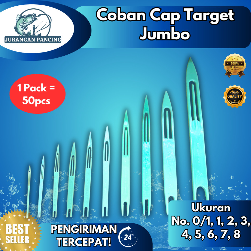 Coban  Cap Ayam Per Pack Grosir Termurah Alat Jahit / Alat Rajut Jaring Ikan dan Jala / Jarum Sulam 