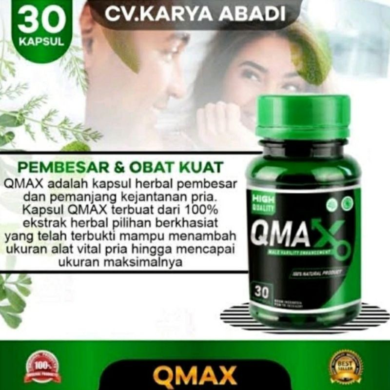 OBAT KUAT PRIA TAHAN LAMA QMAX ASLI 100% ORIGINAL SUPLEMEN PENAMBAH STAMINA PRIA HERBAL ALAMI AMPUH