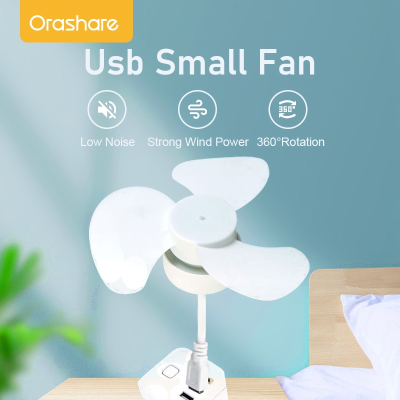 Orashare UF01 Small USB Fan Ultra-quiet Strong Wind Portable Desk Fan For Sockets/Powerbank
