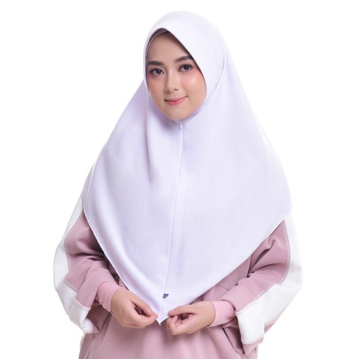 Kerudung Sekolah Instan Putih Camaro | Kerudung Wudhu Friendly Rabbani