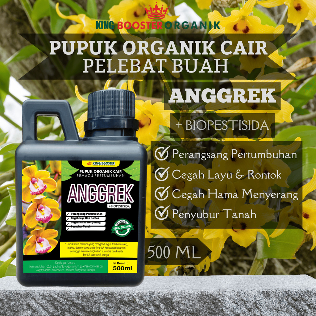 Pupuk Booster Anggrek Cair (500ml) pupuk organik pelebat bunga anggrek pupuk cair anggrek