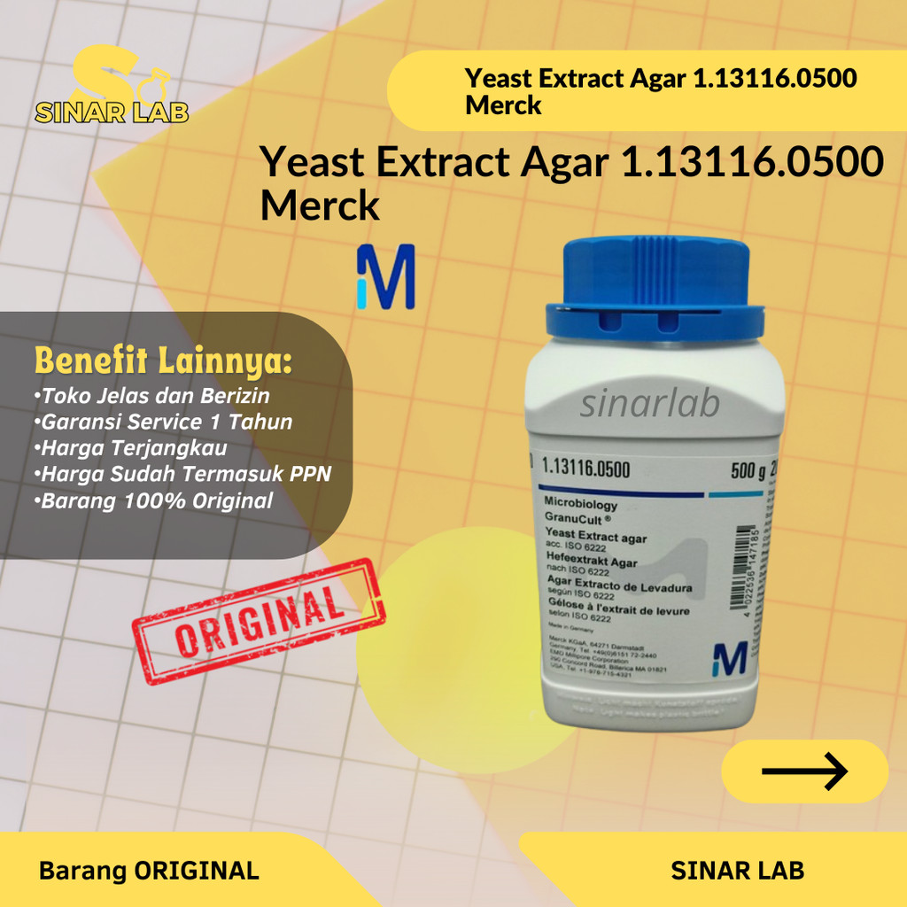 Yeast Extract Agar 1.13116.0500 Merck