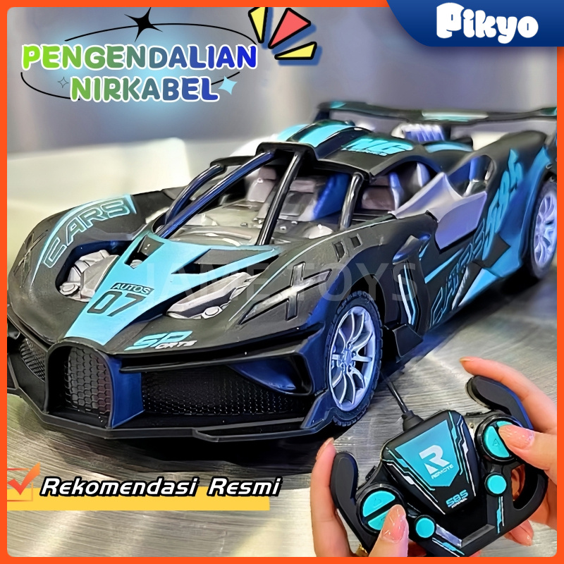 Pikyo Mobil Remote Control 1:18 Lampu LED Mobil Sport Yang Dikendalikan Radio Balap Anak-anak Drift 