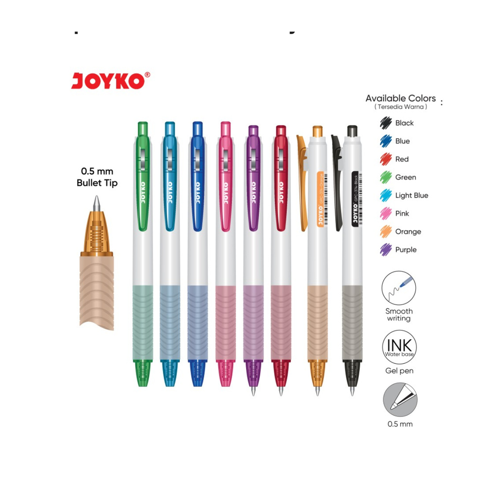 

BOLPEN WARNA JOYKO GPC-374 / Color Colour Pen Pulpen Bolpoin Gel Warna Joyko GPC-374 0.5 mm