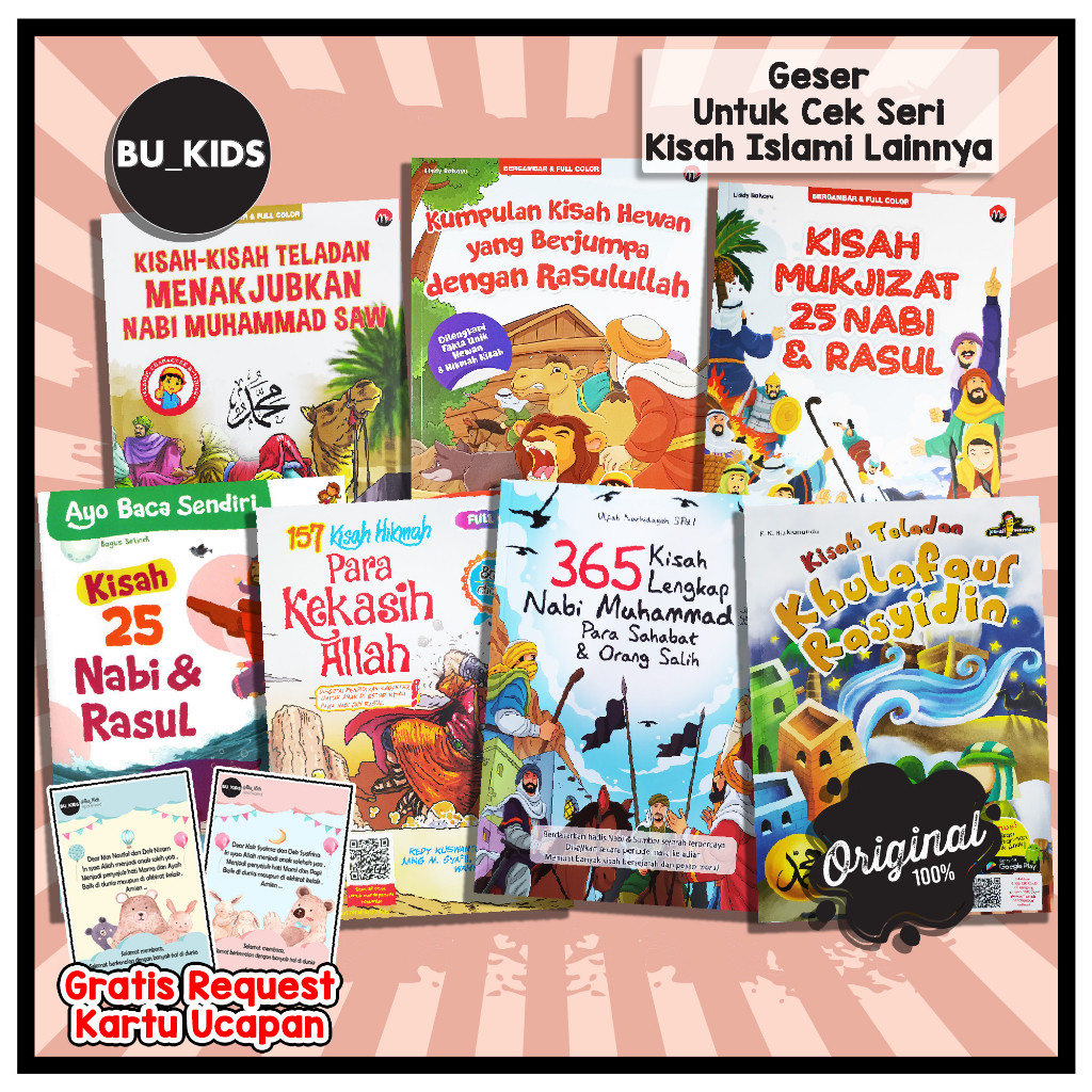 Buku Kisah 25 Nabi Rasul 365 Kisah Nabi Muhammad Lengkap Fullcolour Bergambar Lengkap