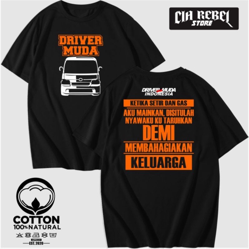 KAOS BAJU DRIVER MUDA INDONESIA GRANMAX GRAN MAX KAOS OTOMOTIF/KAOS MOBIL GRANMAX DRIVER MUDA