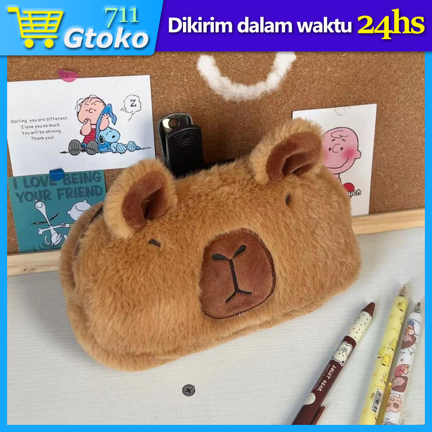 

Capybara Pencil Case Pouch Tempat Pensil Alat Tulis Bulu Karakter Anak Sekolah