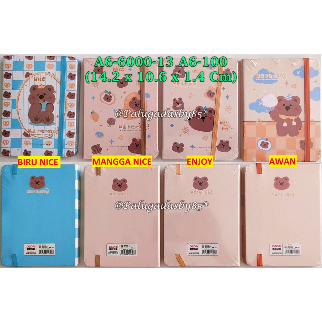 

(1 Biji) Buku Agenda Tali A6 100 Lembar 14.2 x 10.6 x 1.4 Hard Cover / Agenda Tali GXIMP A6-6000-13