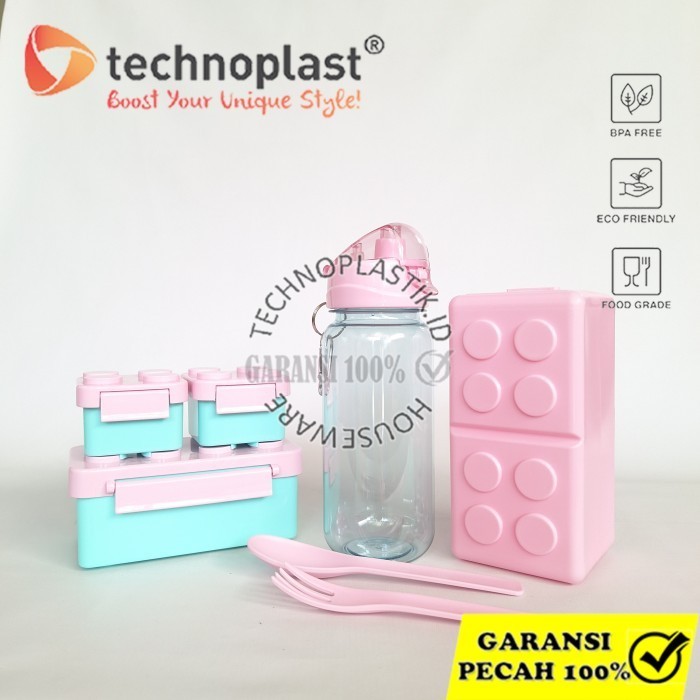 TECHNOPLAST Big Block Set Free Celengan Lunch Box Set Lego
