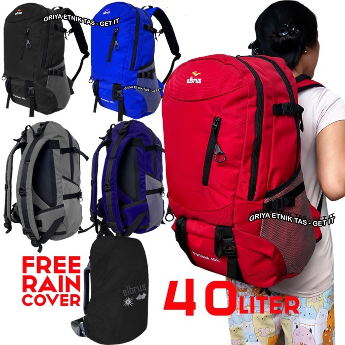 ✔WY.SY✔ - SALE Backpack pria 40 Liter - Tas punggung PORTLAND Tas ransel pria laptop - Merah