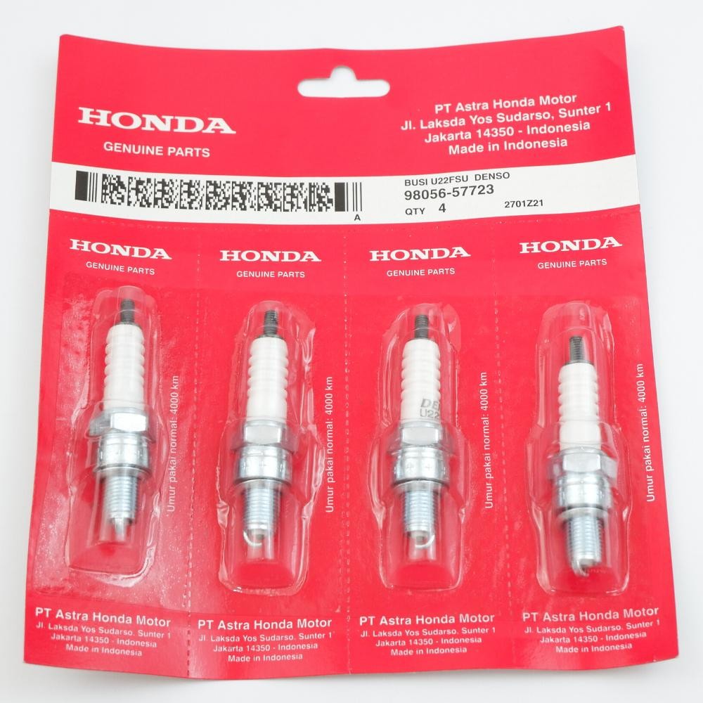 Busi denso Ori supra x lama -  revo lama U22 Isi 4 Pcs motor