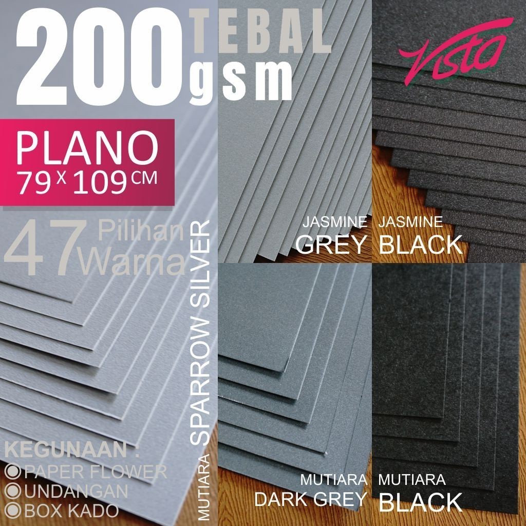 

kertas paper flower Jasmine abu hitam grey plano Kerajinan Paperflower