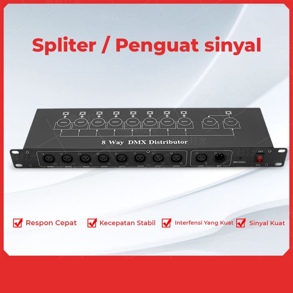 Penguat Sinyal Splitter 8 Channel Controller DMX