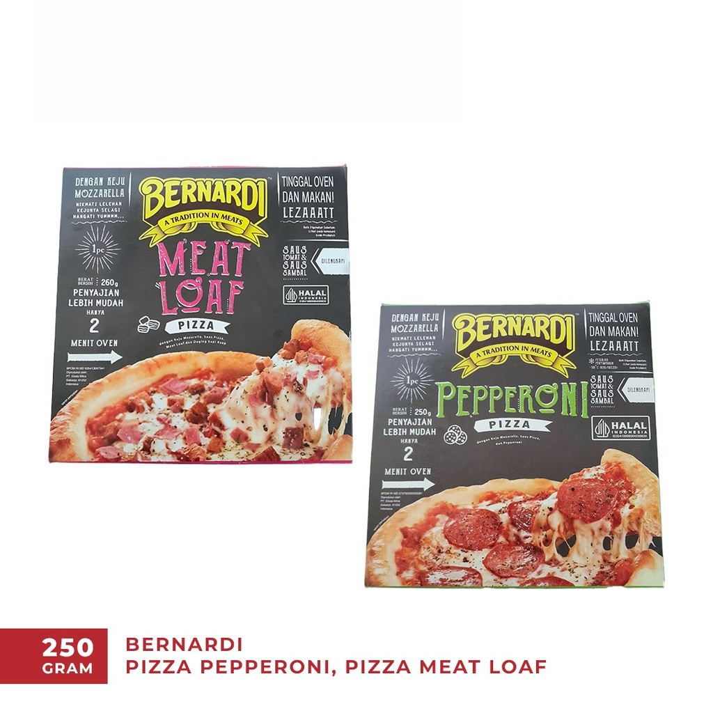 

BERNARDI Pepperoni Pizza / Meat Loaf Pizza Frozen 250gr
