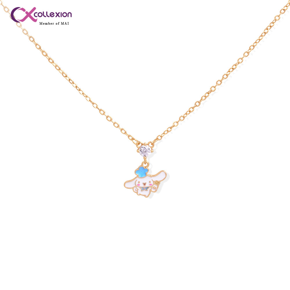 Collexion Cinnamoroll Blue Vanilla Milk Kalung Anak Lapis Emas Gold Plated Necklace  0811250003