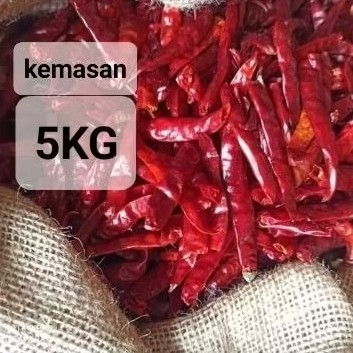 

Termurah 5Kg Cabai Merah / Cabe Kering Teja Tanpa Tangkai Super Pedas Grade A