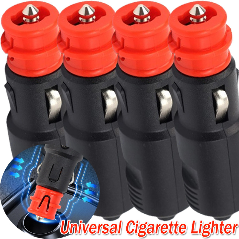 1-9pcs Universal 12V-24V Car Cigarette Lighter Plug Socket Power Plug Connection Cigaret Socket Adap