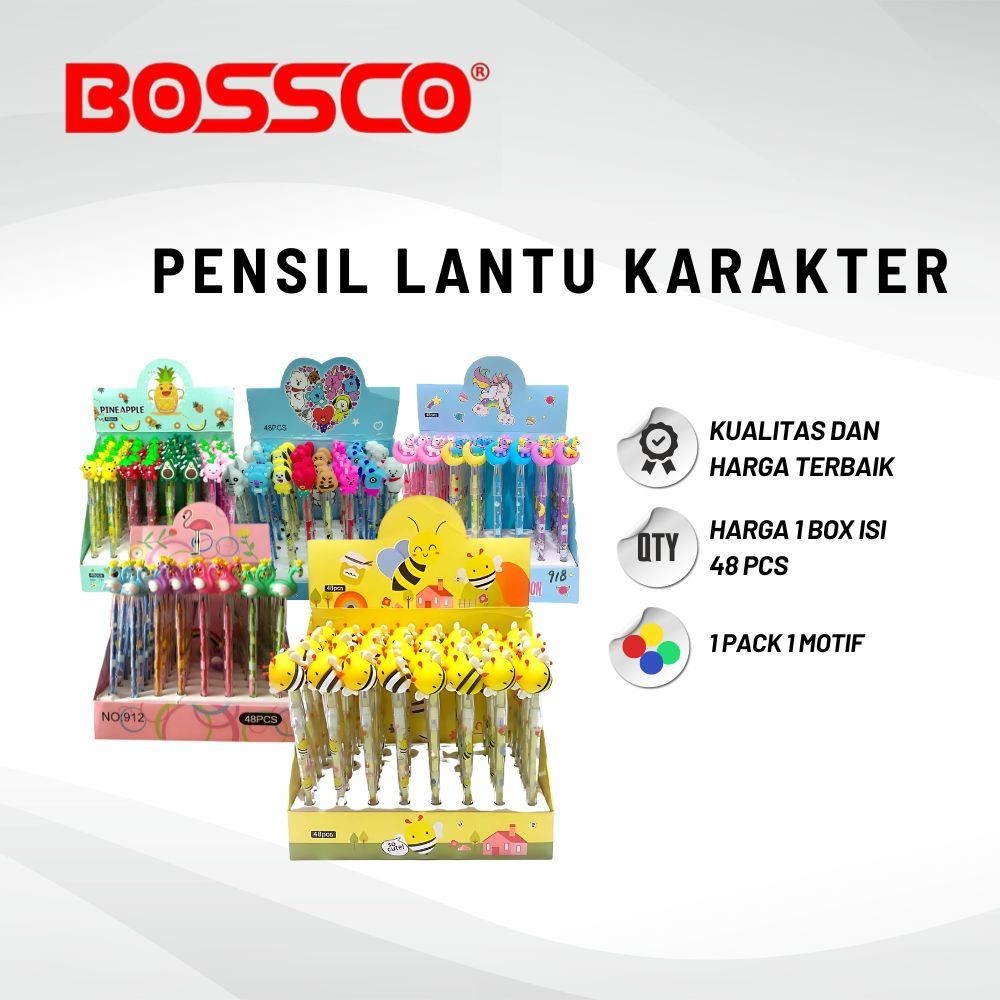 

GROSIR!!! (48pcs) pensil lantu susun/pensil susun karakter/pensil cabut/LANTU 1 BOX BESAR KARAKTER