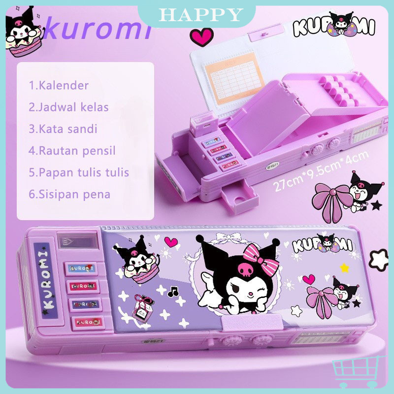 

[ COD✅Ready ] Kotak Pensil/Tempat Pensil Kuromi/Tempat Pensil Multifungsi/Bahan Tahan Air Tempat Pensil Password/anak Tempat Pensil/Kotak Alat Tulis Multifungsi/Kotak Pensil Lapis Ganda Kapasitas Besar Melody Lucu