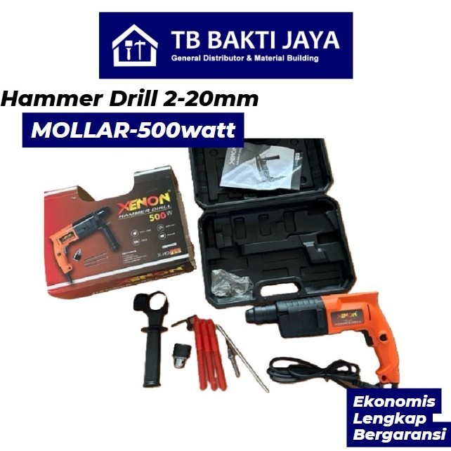 Rotary Hammer Drill 2 Mode 20mm Sds Plus Bor Bobok Beton / XENON X-HD500