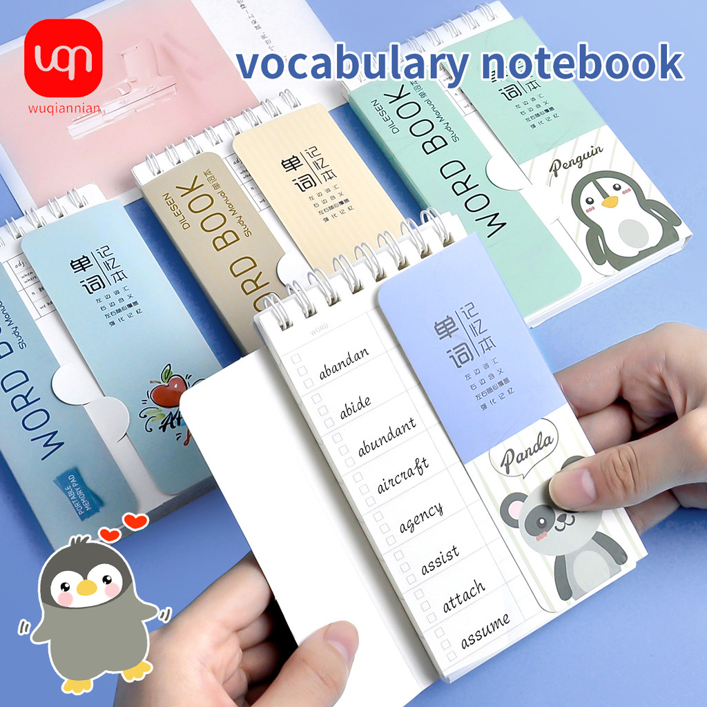 

80 Sheets Portable Foreign Languages Word Book Vocabulary Memory Study Notebook Sool Stationery Student Supplies Kawaii